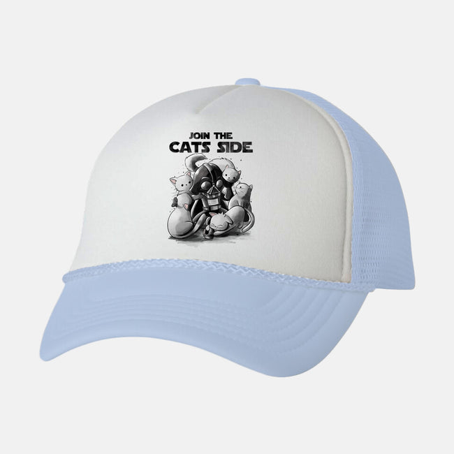 Join The Cats Side-Unisex-Trucker-Hat-fanfabio