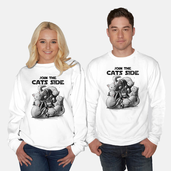 Join The Cats Side-Unisex-Crew Neck-Sweatshirt-fanfabio