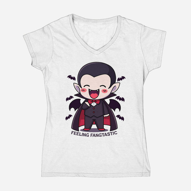 Fangtastic-Womens-V-Neck-Tee-fanfreak1