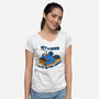 Getting Cookies-Womens-V-Neck-Tee-rocketman_art