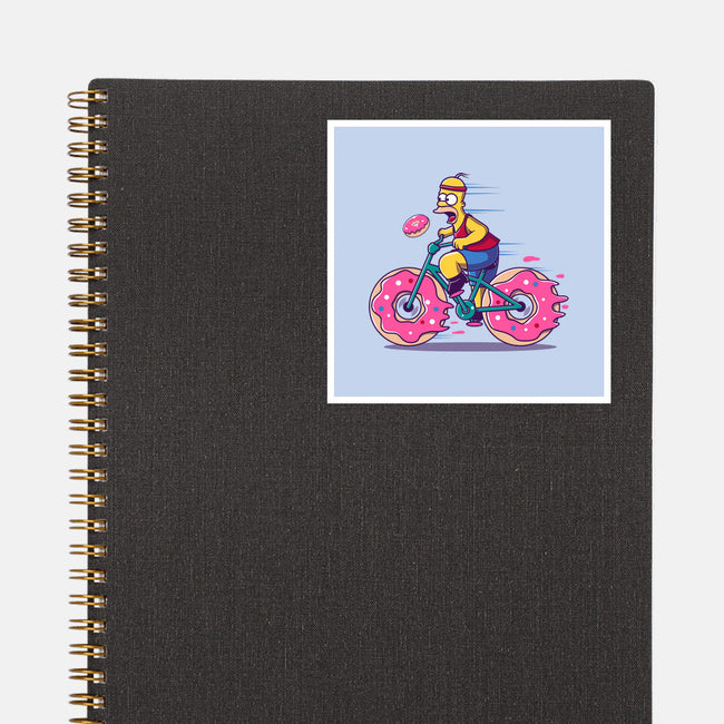 Donut Cycling-None-Glossy-Sticker-erion_designs