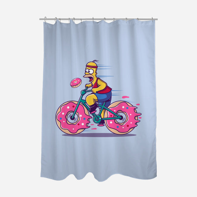 Donut Cycling-None-Polyester-Shower Curtain-erion_designs