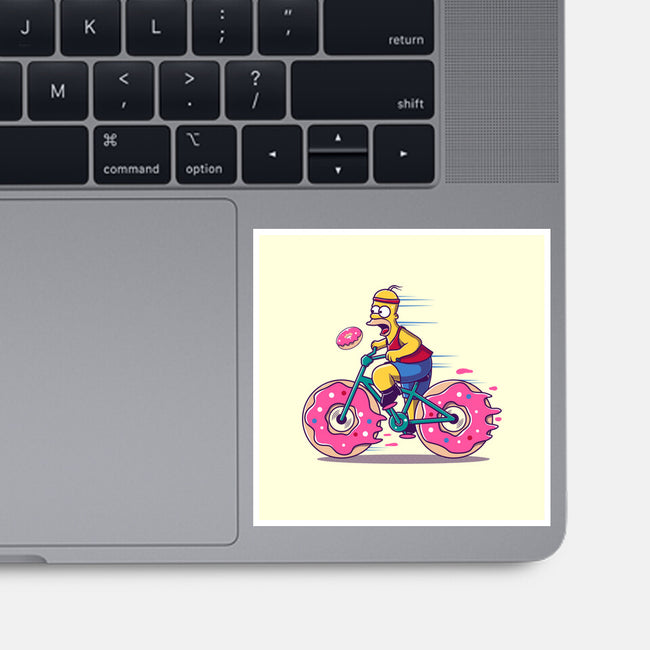 Donut Cycling-None-Glossy-Sticker-erion_designs