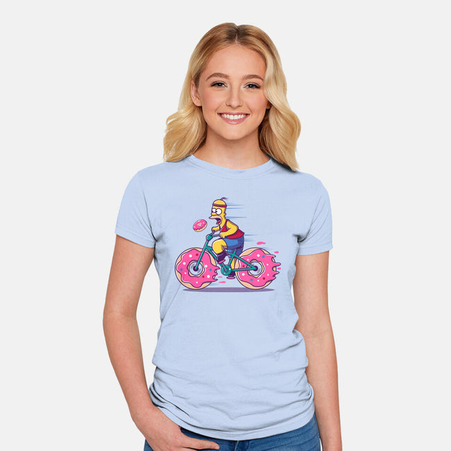 Donut Cycling-Womens-Fitted-Tee-erion_designs