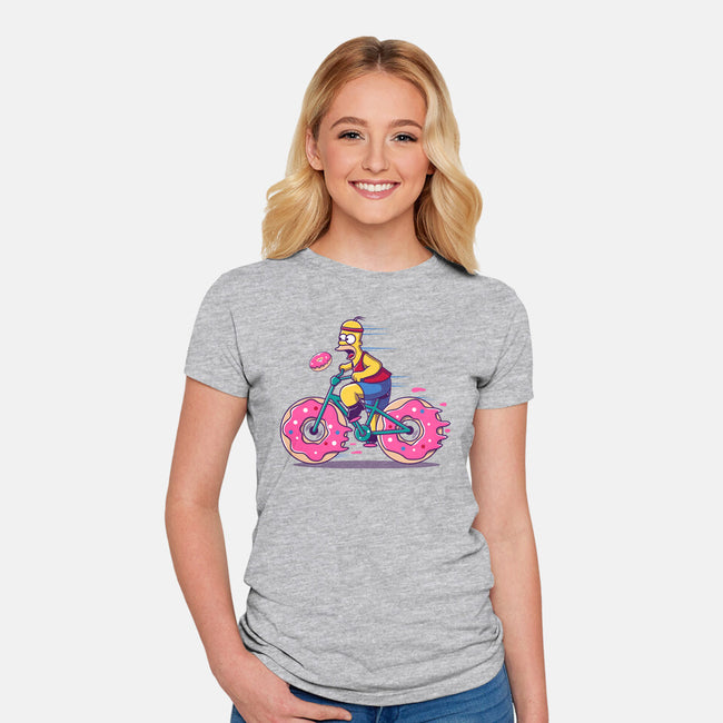 Donut Cycling-Womens-Fitted-Tee-erion_designs