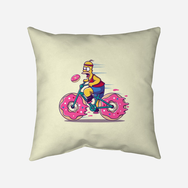 Donut Cycling-None-Removable Cover-Throw Pillow-erion_designs