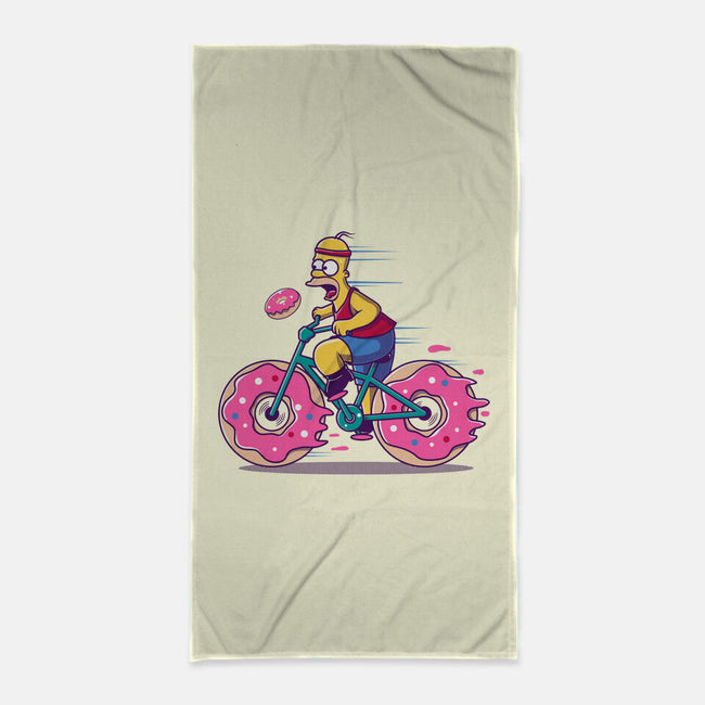 Donut Cycling-None-Beach-Towel-erion_designs