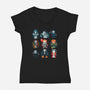 Halloween Nerd-Womens-V-Neck-Tee-Vallina84