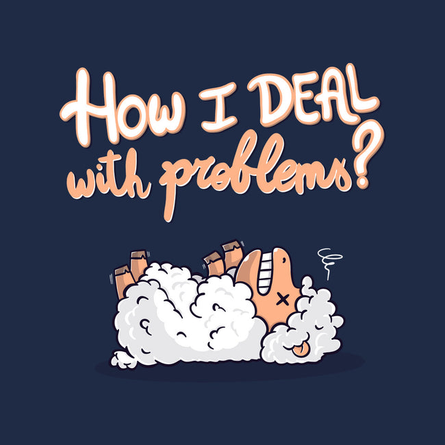 How I Deal With Problems-Womens-V-Neck-Tee-Freecheese