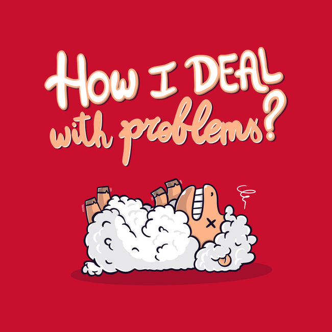 How I Deal With Problems-Unisex-Crew Neck-Sweatshirt-Freecheese