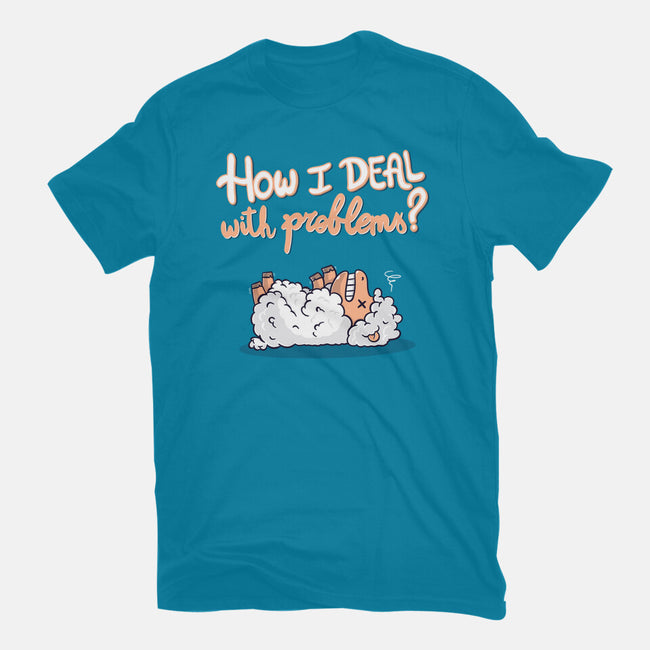 How I Deal With Problems-Unisex-Basic-Tee-Freecheese