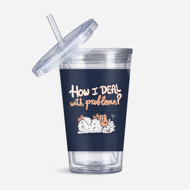 How I Deal With Problems-None-Acrylic Tumbler-Drinkware-Freecheese