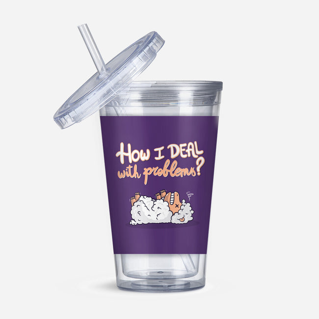 How I Deal With Problems-None-Acrylic Tumbler-Drinkware-Freecheese