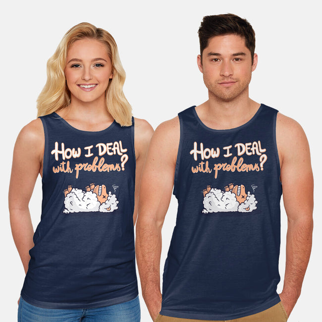 How I Deal With Problems-Unisex-Basic-Tank-Freecheese