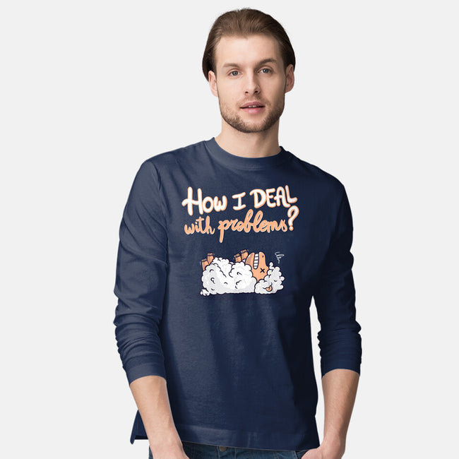 How I Deal With Problems-Mens-Long Sleeved-Tee-Freecheese