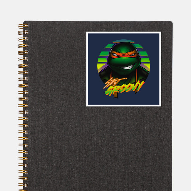 Stay Groovy Turtle-None-Glossy-Sticker-Getsousa! by TeeFury