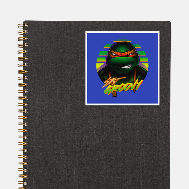 Stay Groovy Turtle-None-Glossy-Sticker-Getsousa! by TeeFury