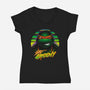 Stay Groovy Turtle-Womens-V-Neck-Tee-Getsousa!