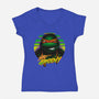 Stay Groovy Turtle-Womens-V-Neck-Tee-Getsousa!