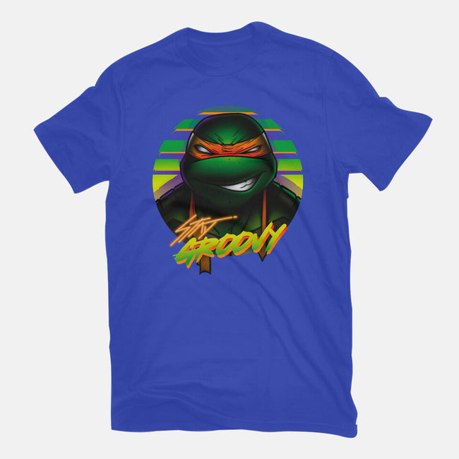 Stay Groovy Turtle-Womens-Fitted-Tee-Getsousa!