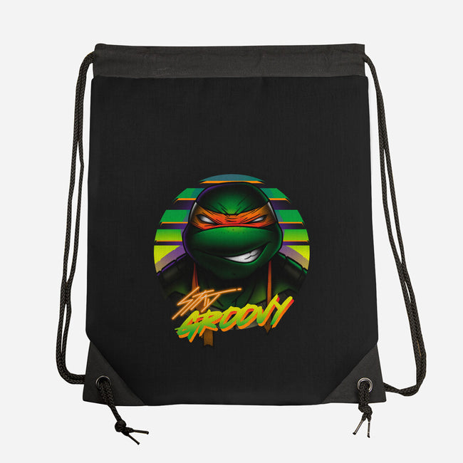 Stay Groovy Turtle-None-Drawstring-Bag-Getsousa!