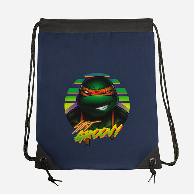 Stay Groovy Turtle-None-Drawstring-Bag-Getsousa!