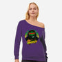 Stay Groovy Turtle-Womens-Off Shoulder-Sweatshirt-Getsousa!