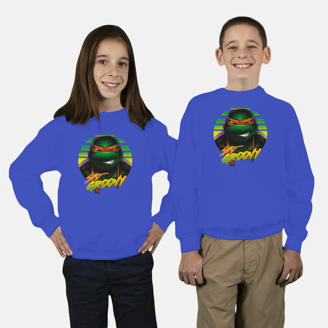 Stay Groovy Turtle-Youth-Crew Neck-Sweatshirt-Getsousa!