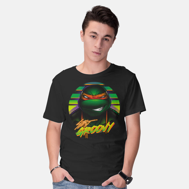 Stay Groovy Turtle-Mens-Basic-Tee-Getsousa!