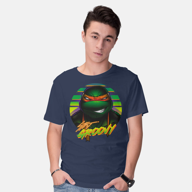 Stay Groovy Turtle-Mens-Basic-Tee-Getsousa!