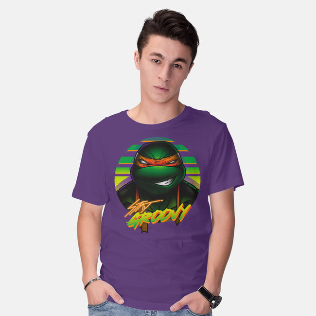 Stay Groovy Turtle-Mens-Basic-Tee-Getsousa!