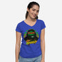 Stay Groovy Turtle-Womens-V-Neck-Tee-Getsousa!