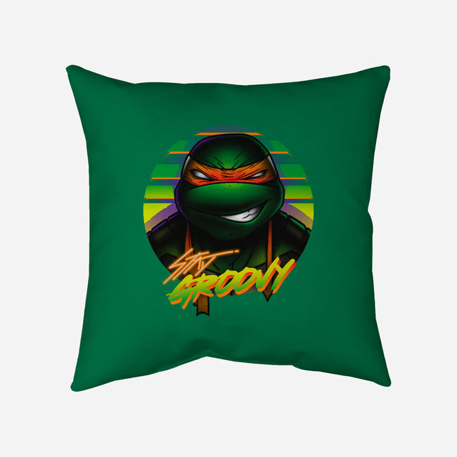 Stay Groovy Turtle-None-Removable Cover w Insert-Throw Pillow-Getsousa!