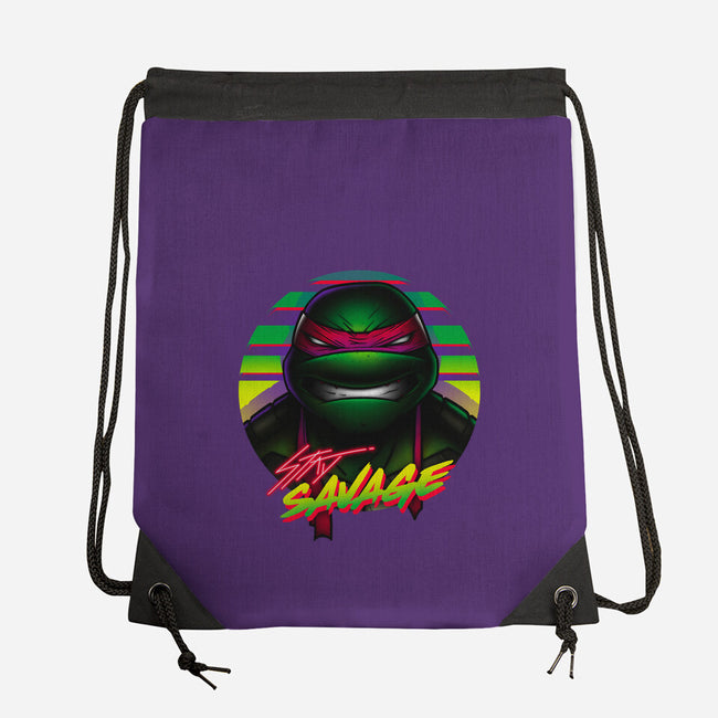 Stay Savage Turtle-None-Drawstring-Bag-Getsousa!