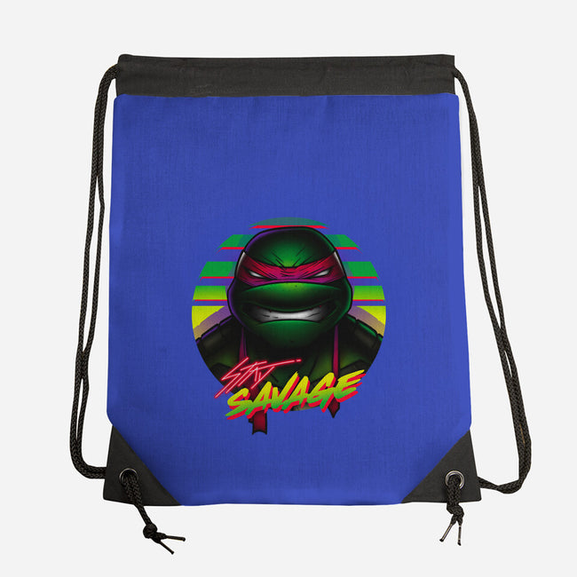 Stay Savage Turtle-None-Drawstring-Bag-Getsousa!