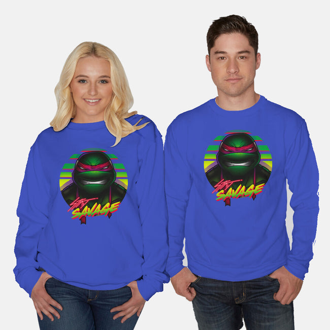 Stay Savage Turtle-Unisex-Crew Neck-Sweatshirt-Getsousa!