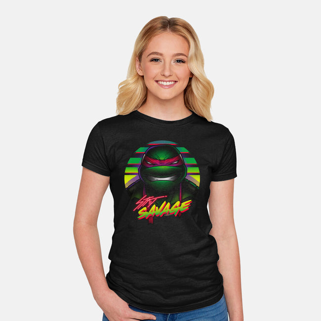 Stay Savage Turtle-Womens-Fitted-Tee-Getsousa!