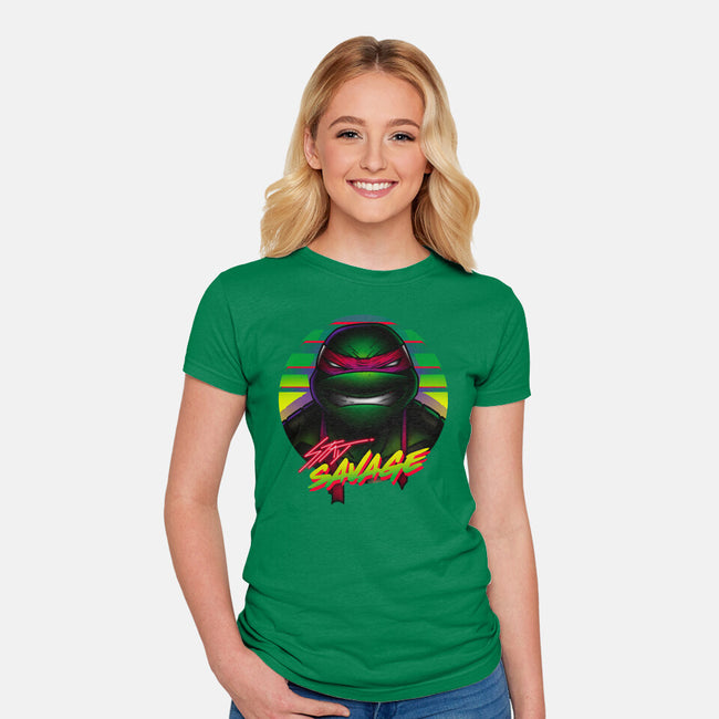 Stay Savage Turtle-Womens-Fitted-Tee-Getsousa!