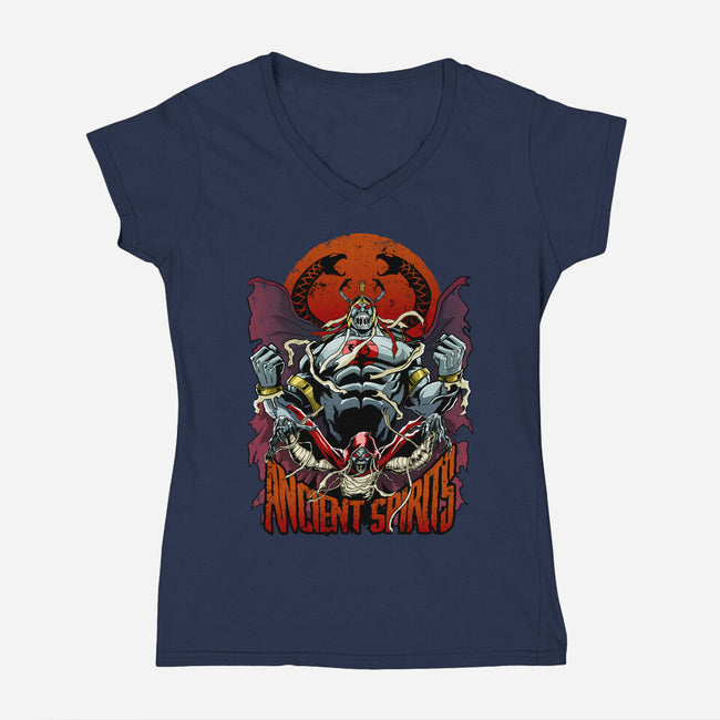 Ancient Spirits-Womens-V-Neck-Tee-Diego Oliver