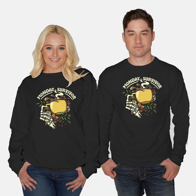 Monday Survivor-Unisex-Crew Neck-Sweatshirt-tobefonseca