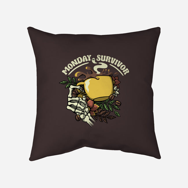 Monday Survivor-None-Removable Cover-Throw Pillow-tobefonseca