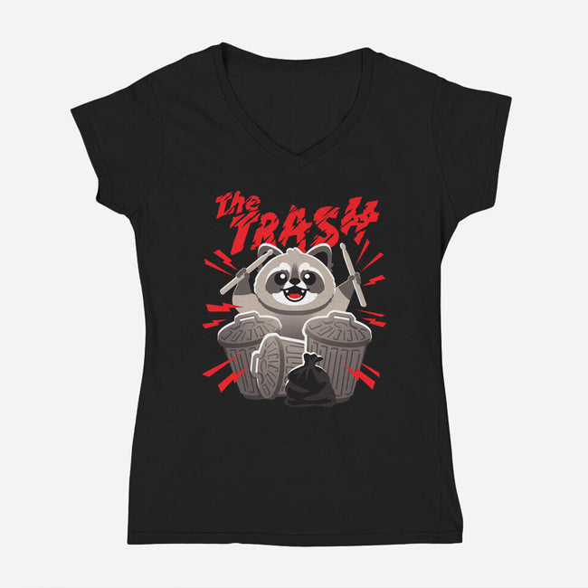 The Trash-Womens-V-Neck-Tee-NemiMakeit