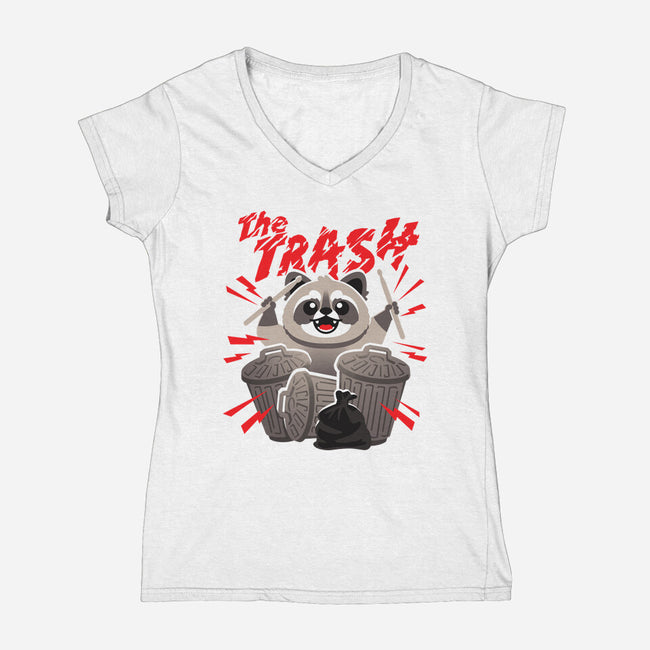 The Trash-Womens-V-Neck-Tee-NemiMakeit