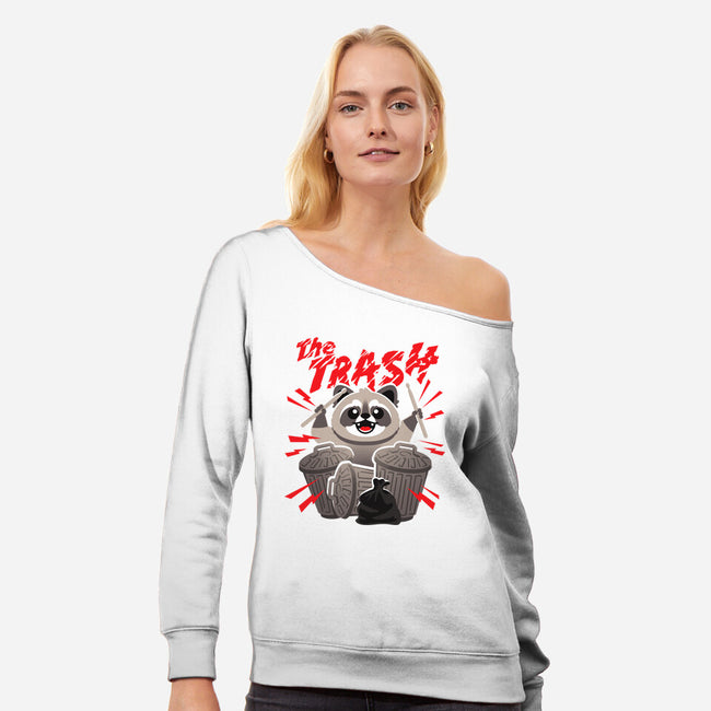 The Trash-Womens-Off Shoulder-Sweatshirt-NemiMakeit