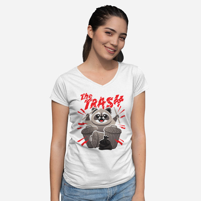 The Trash-Womens-V-Neck-Tee-NemiMakeit