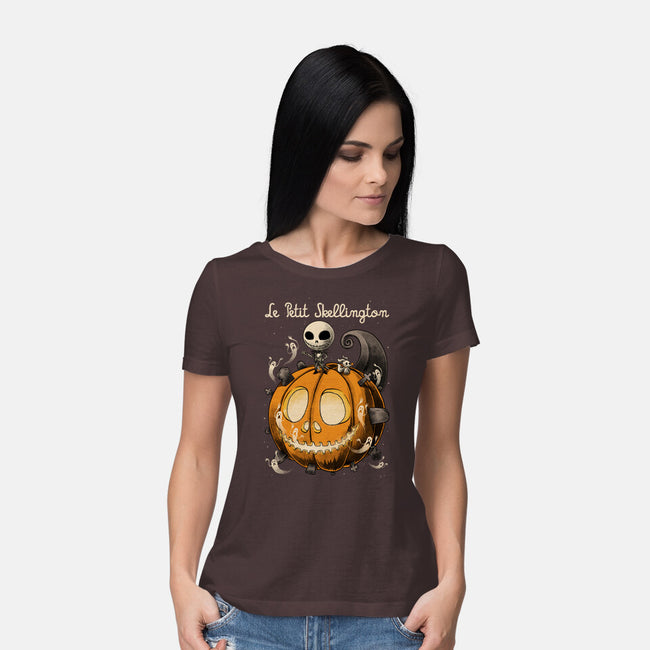 Le Petit Skellington-Womens-Basic-Tee-Studio Mootant