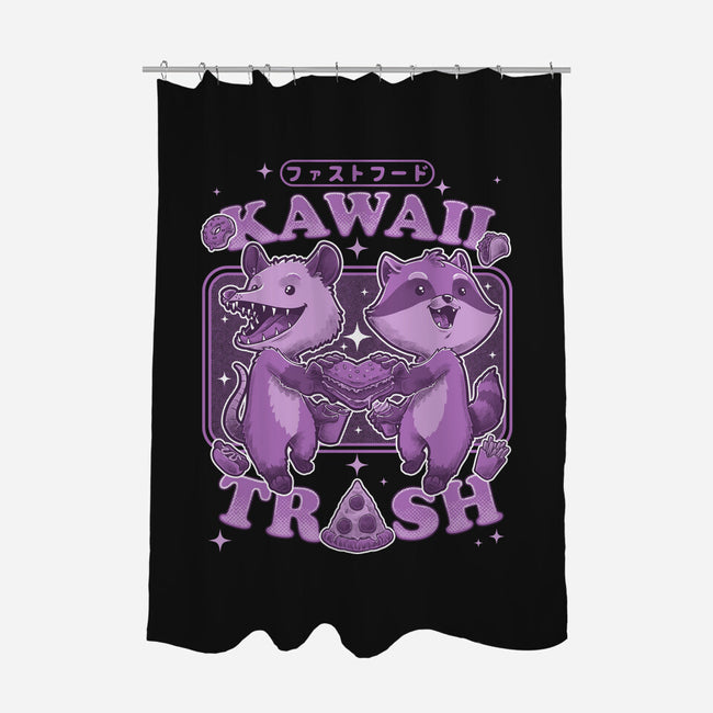 Fastfood Trash Animals-None-Polyester-Shower Curtain-Studio Mootant
