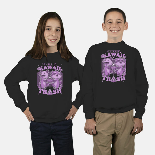 Fastfood Trash Animals-Youth-Crew Neck-Sweatshirt-Studio Mootant