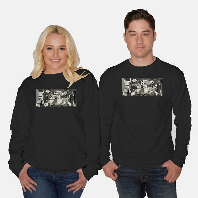 Holy Guernica-Unisex-Crew Neck-Sweatshirt-retrodivision