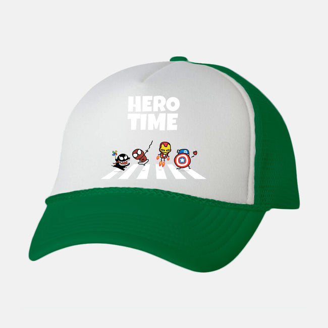 Hero Time-Unisex-Trucker-Hat-MaxoArt